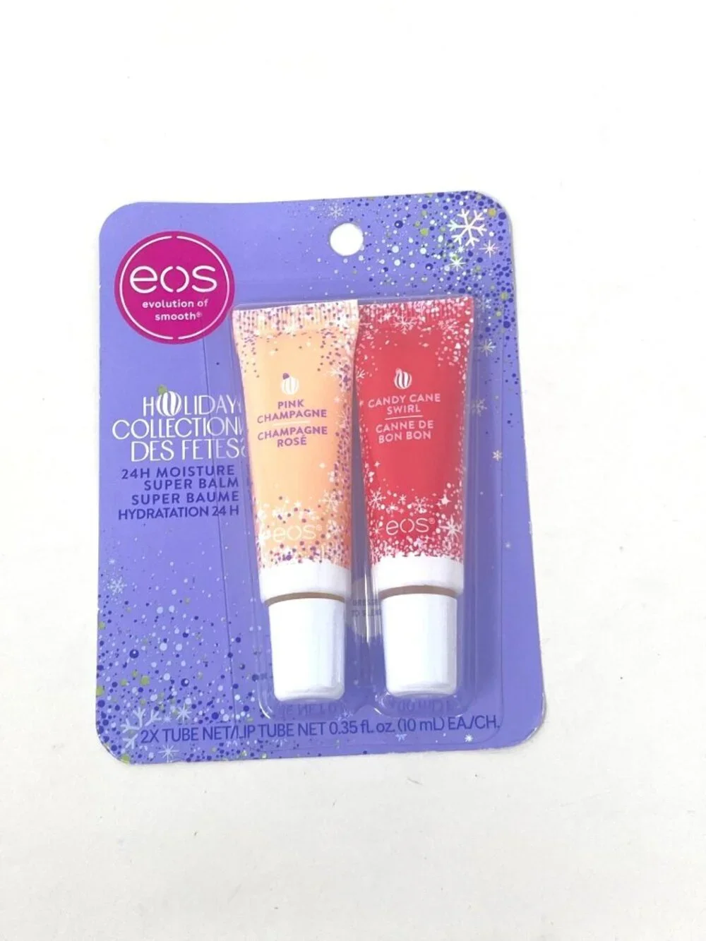 eos Holiday Collection Super Balm - Candy Cane Swirl & Pink Champagne - 0.7 fl o